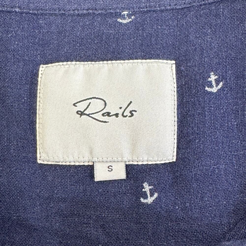 Rails Linen Blend Short Sleeve Anchor Top - image 6